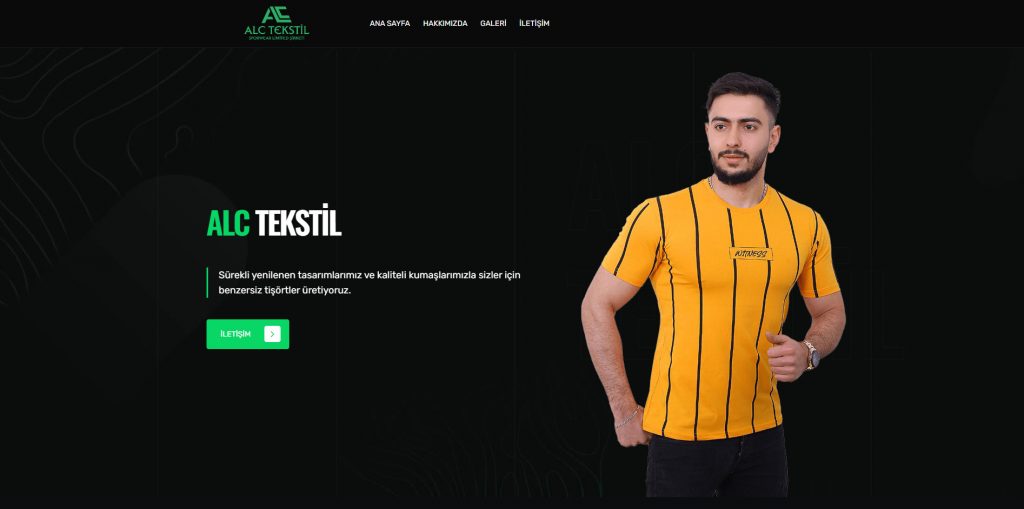 alc sportwear tekstil website tasarımı 1